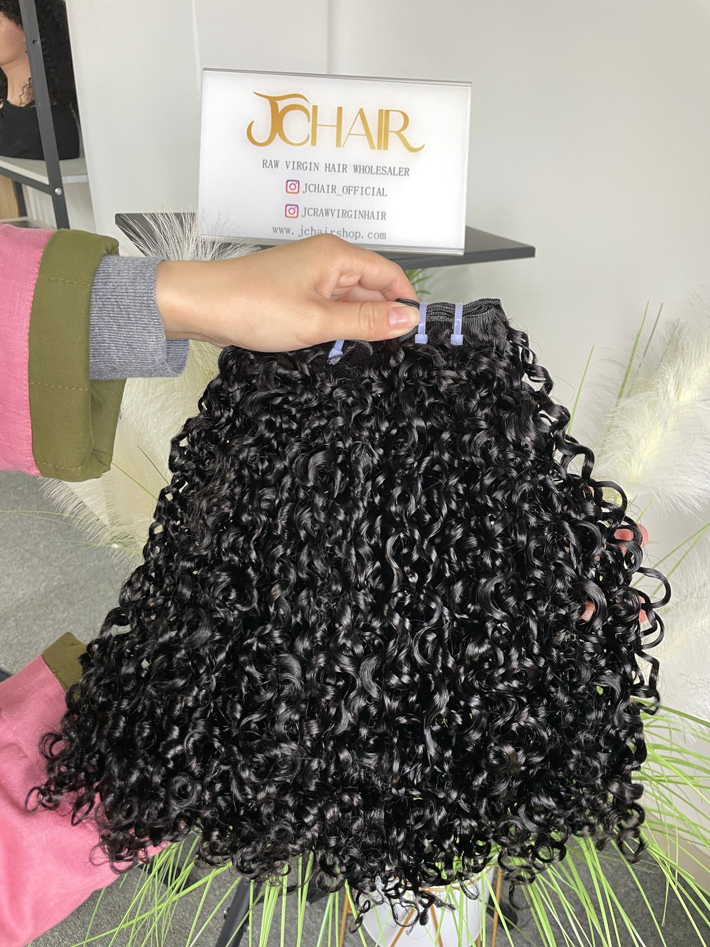 Top Burmese Virgin Hair PIxie Curly Bundle #1B