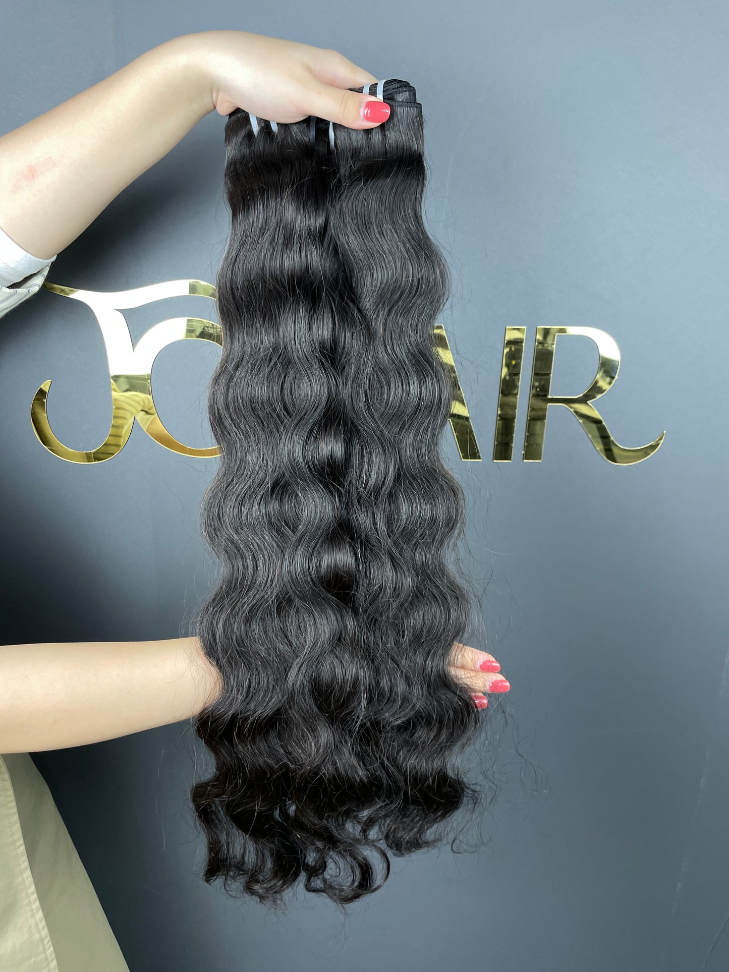 Top Burmese Virgin Hair Indian Wave Bundle #1B