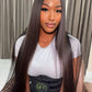 Wear and Go Glueless Wigs Pre Plucked Pre Cut #1B Straight 180%