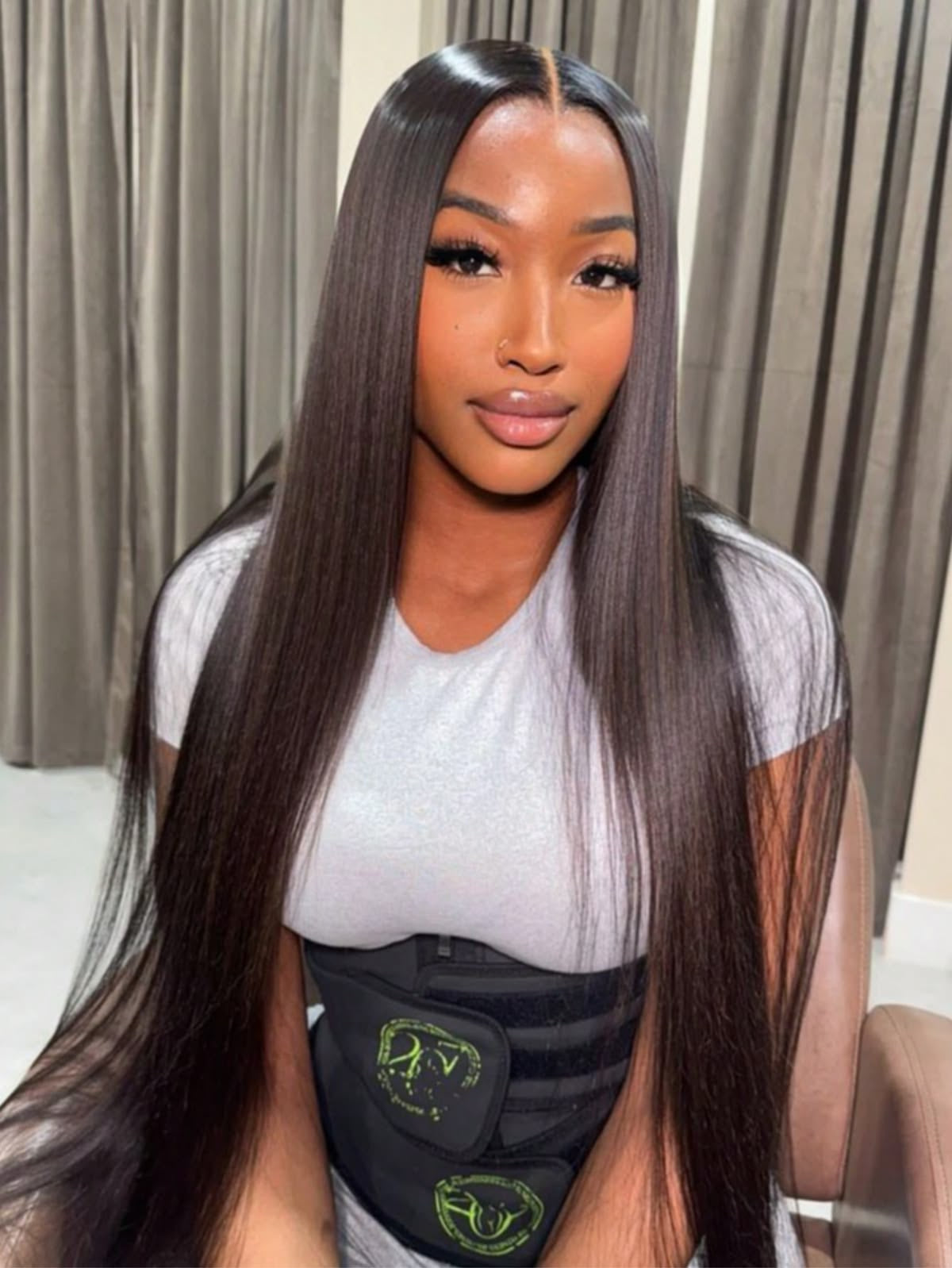 Wear and Go Glueless Wigs Pre Plucked Pre Cut #1B Straight 180%