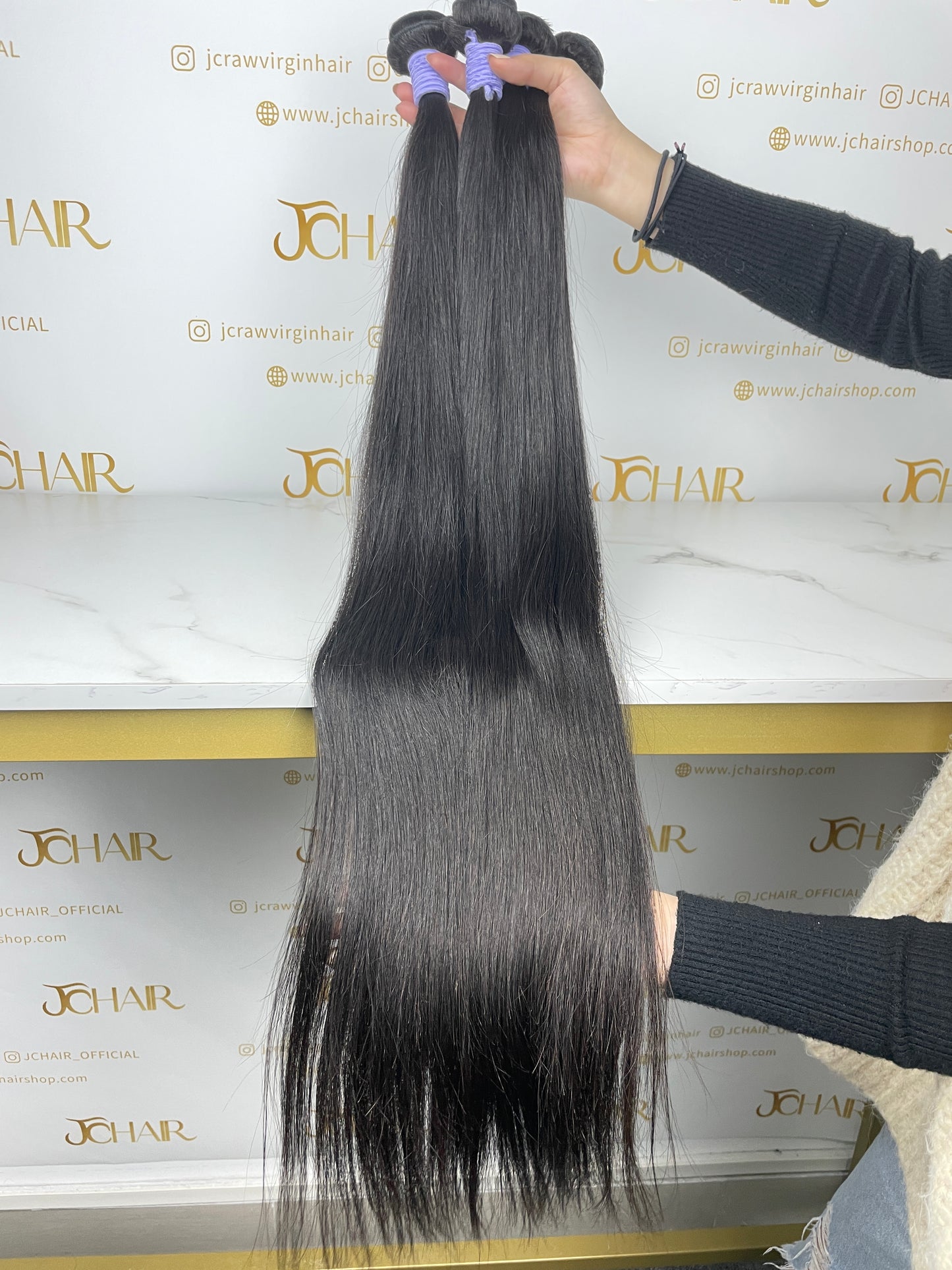 top raw cambodian hair bundle  #1B straight