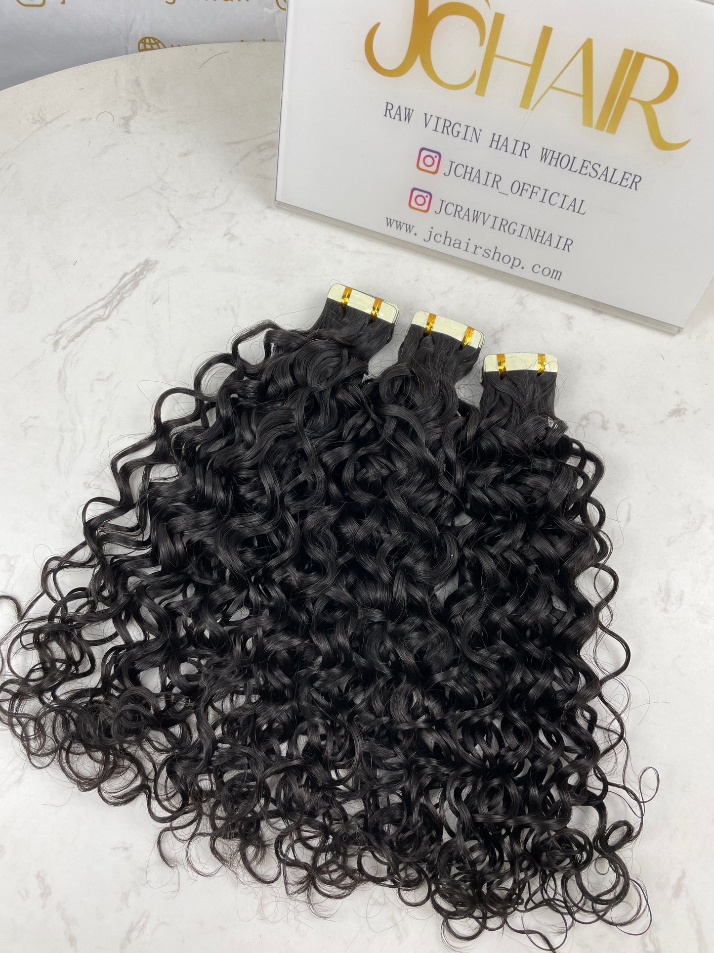 Water Wave Tape in Hair Extention #1B