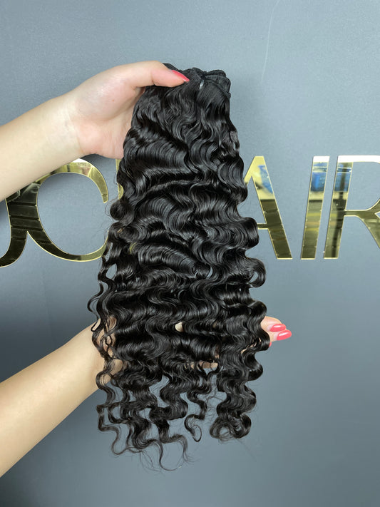 Raw indian hair #1B - Burmese Curly