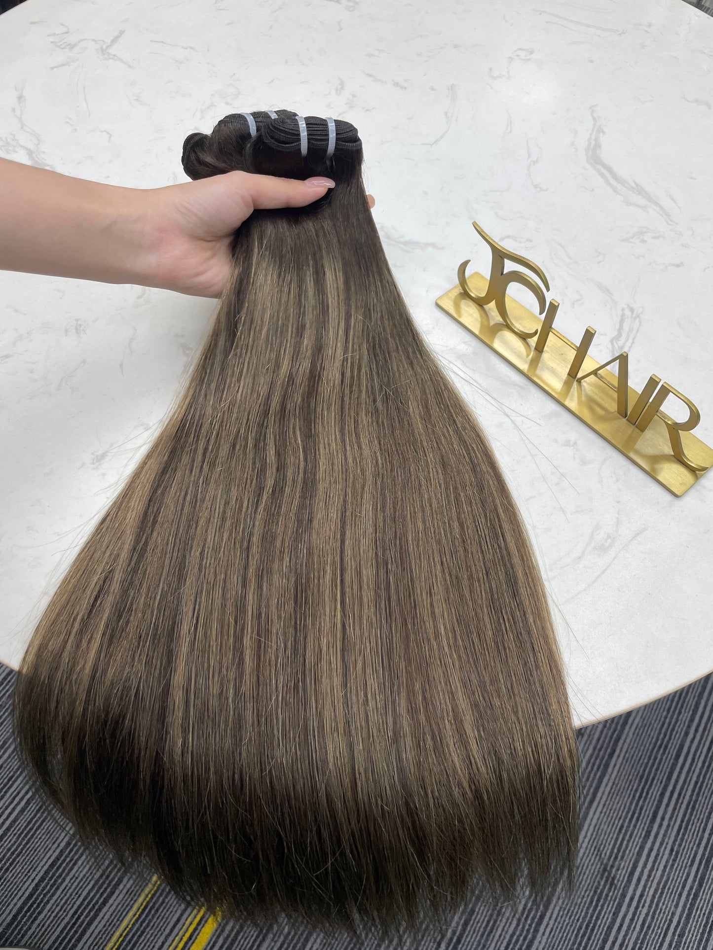 raw virgin balayage bundles #P2/5 straight