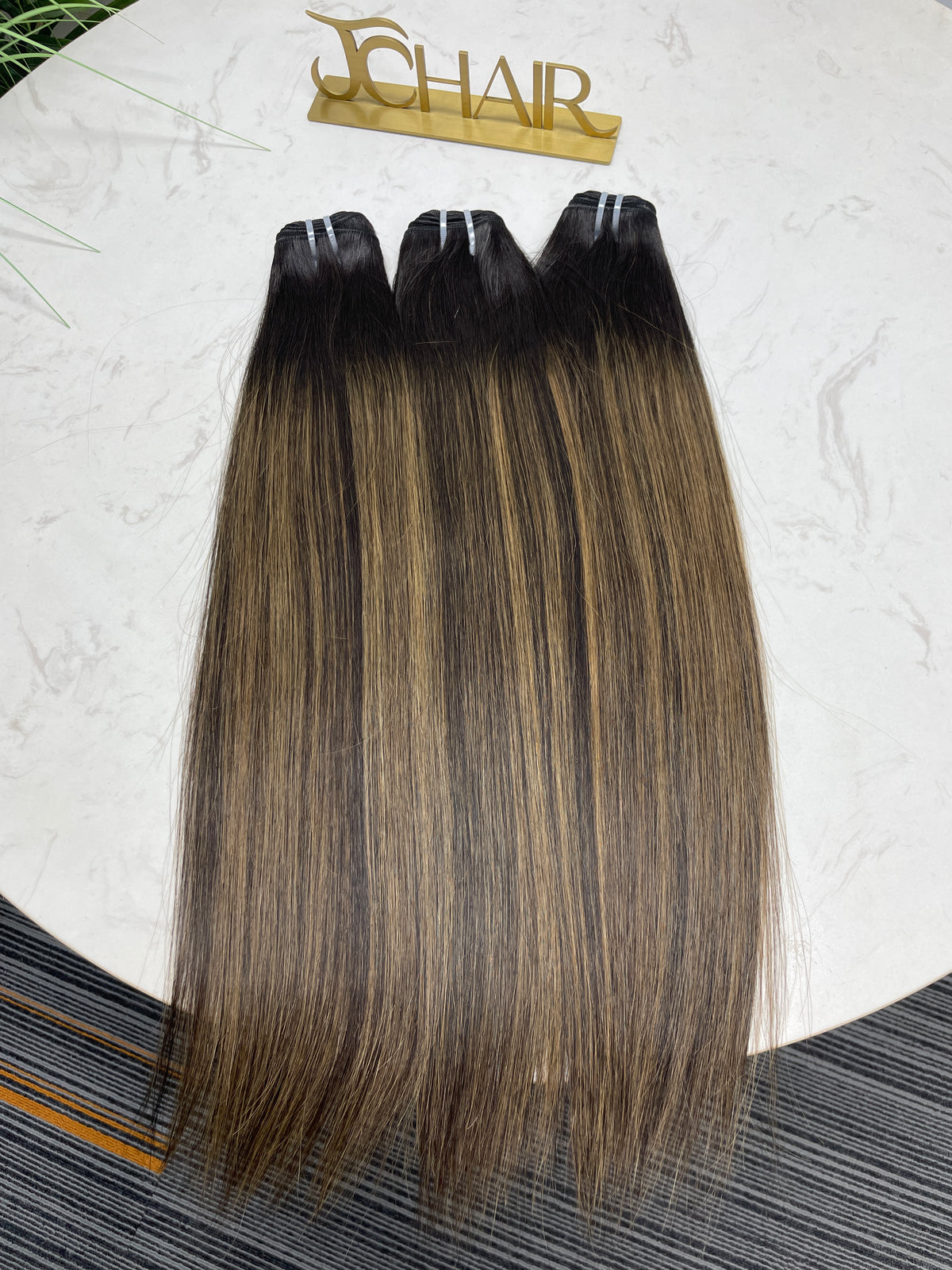 raw hair balayage bundles #BNA/5 straight