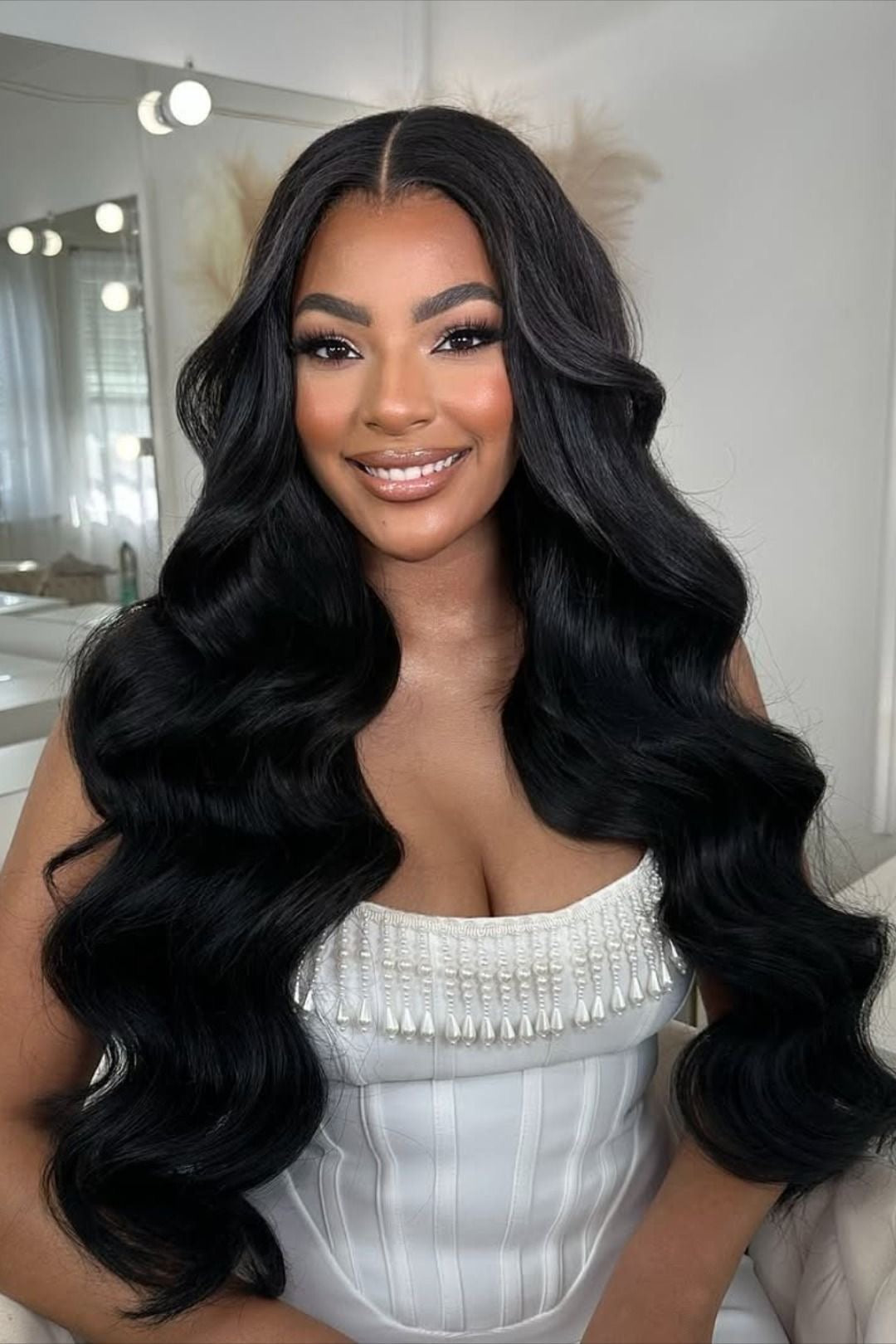 Wear and Go Glueless Wigs Pre Plucked Pre Cut #1B Body wave 180%