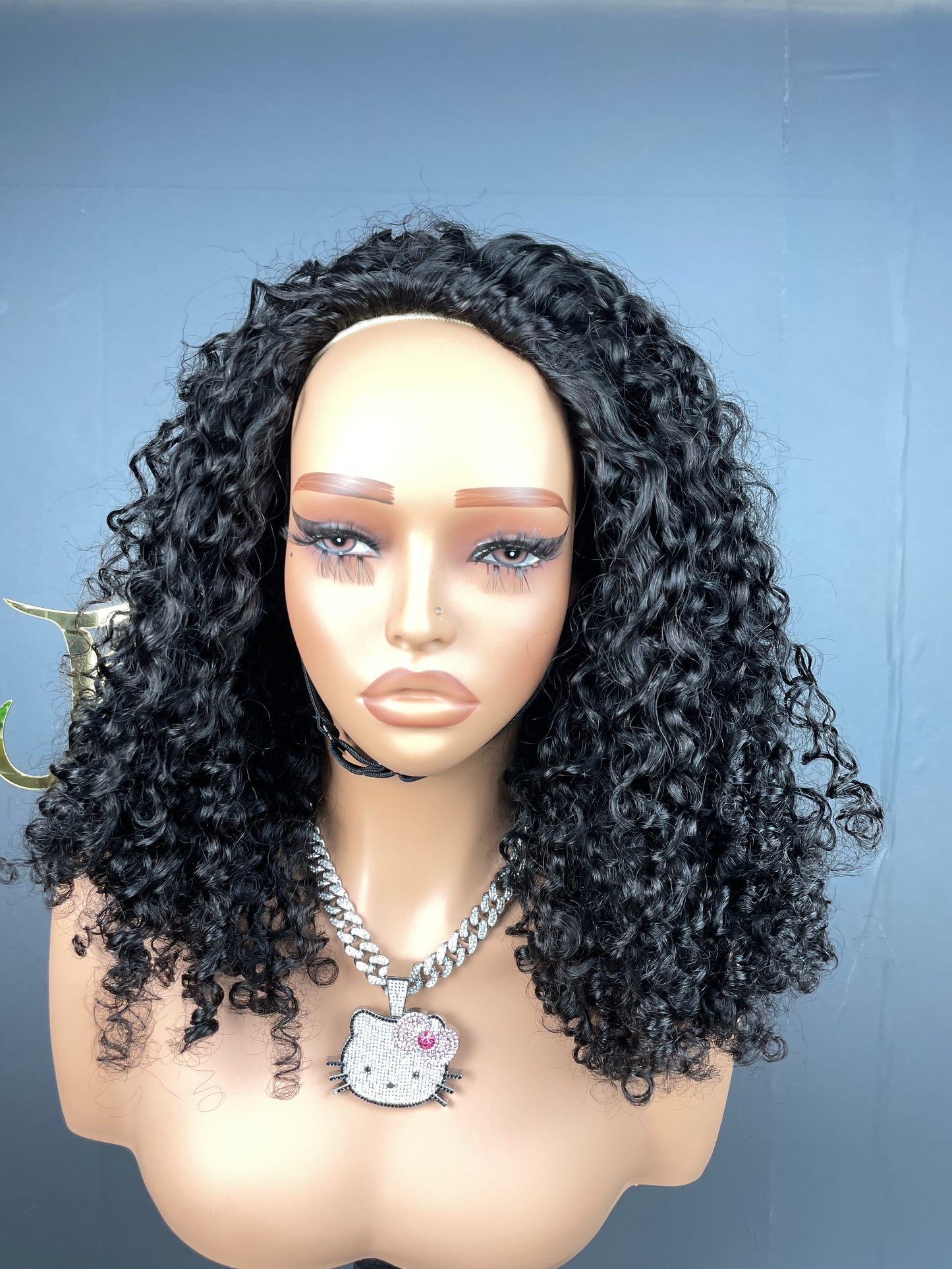 Half Wig #1B Pixie Curly