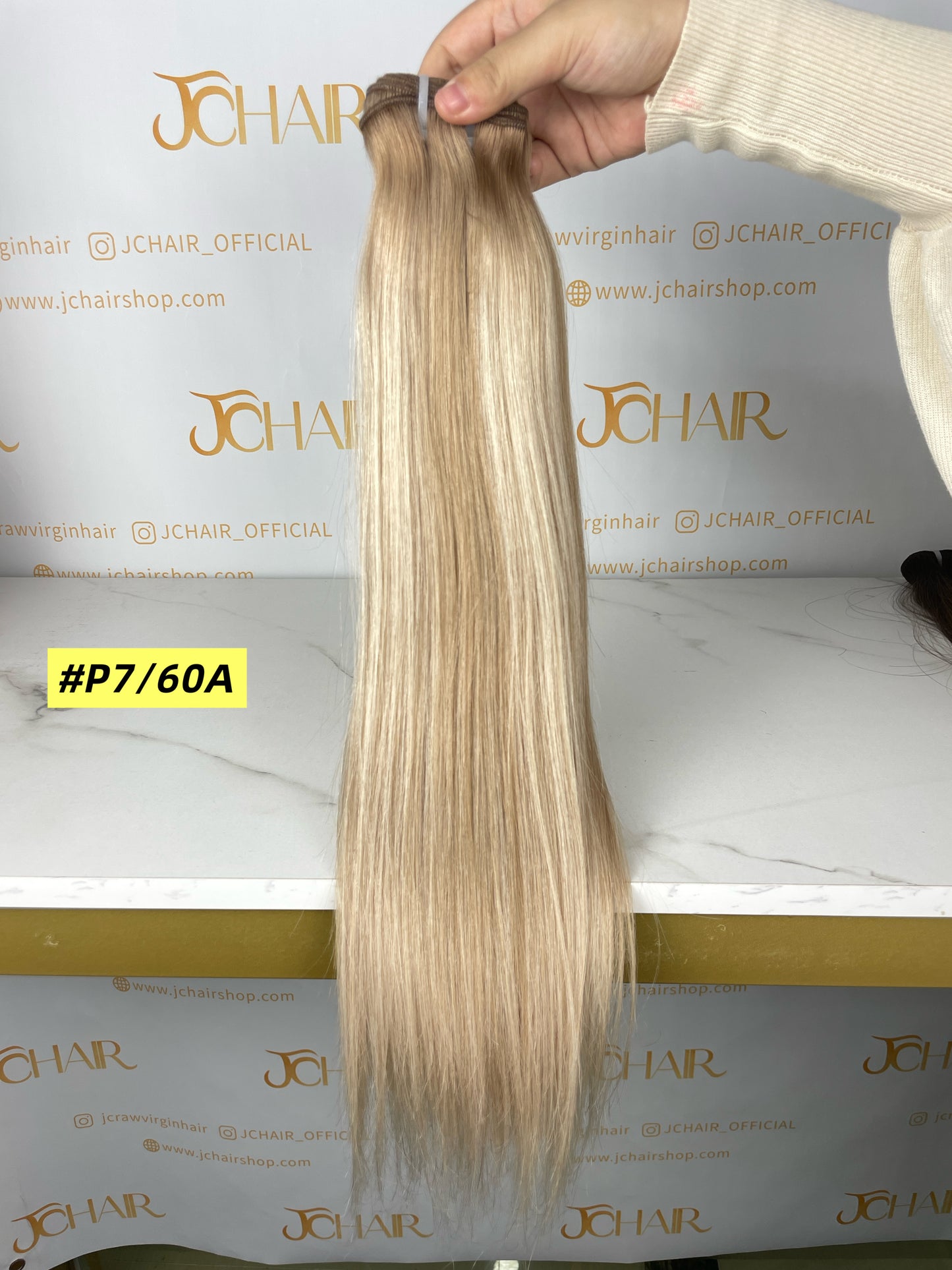 Raw Virgin Blended Highlighted Hair Bundles and Clip ins #Straight