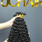 Indian Hair Flat-tip Extentions Italian curly #1B