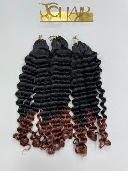 Miracle Knots Crochet Hair #T1B/30 deep wave