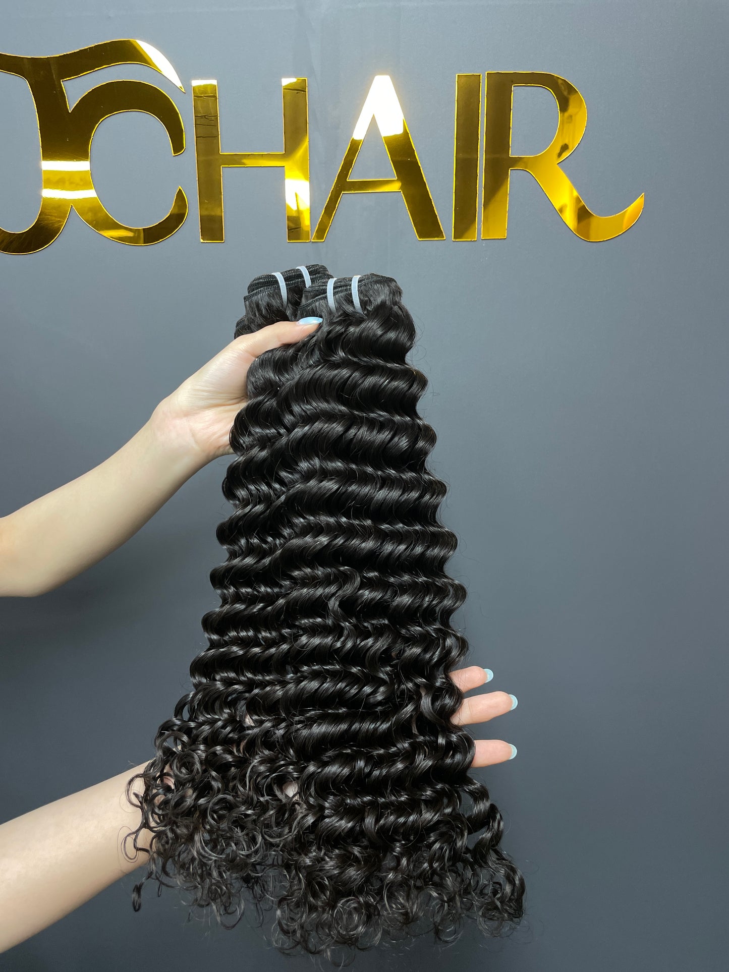 Raw Vietnamese Hair Double Drawn Bundle #1B - deep wave