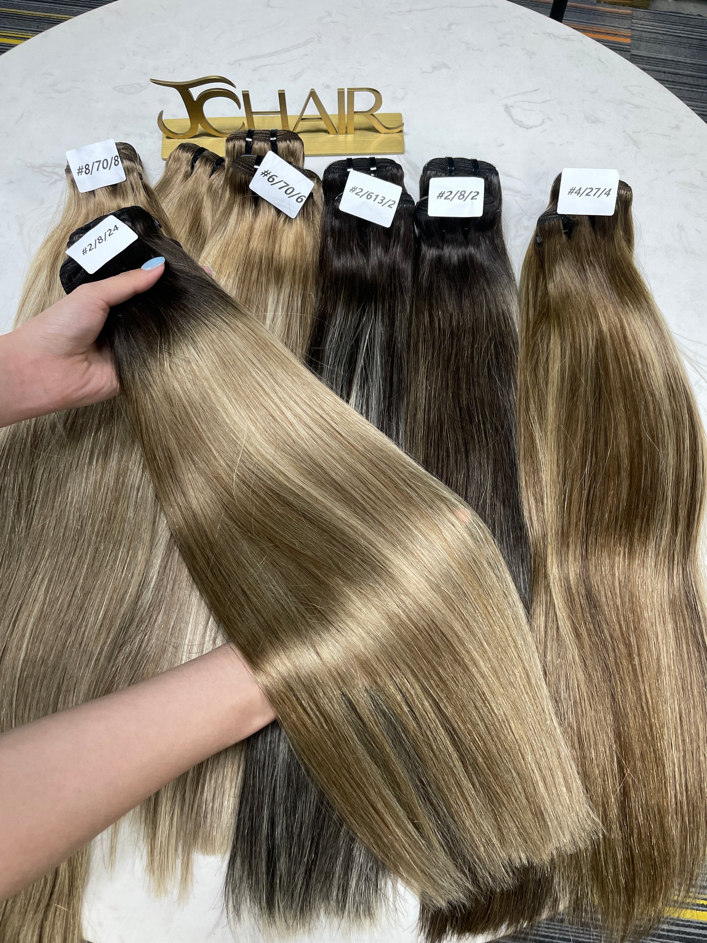 12A Balayage Highlight Hair Bundles and Clip ins #Straight