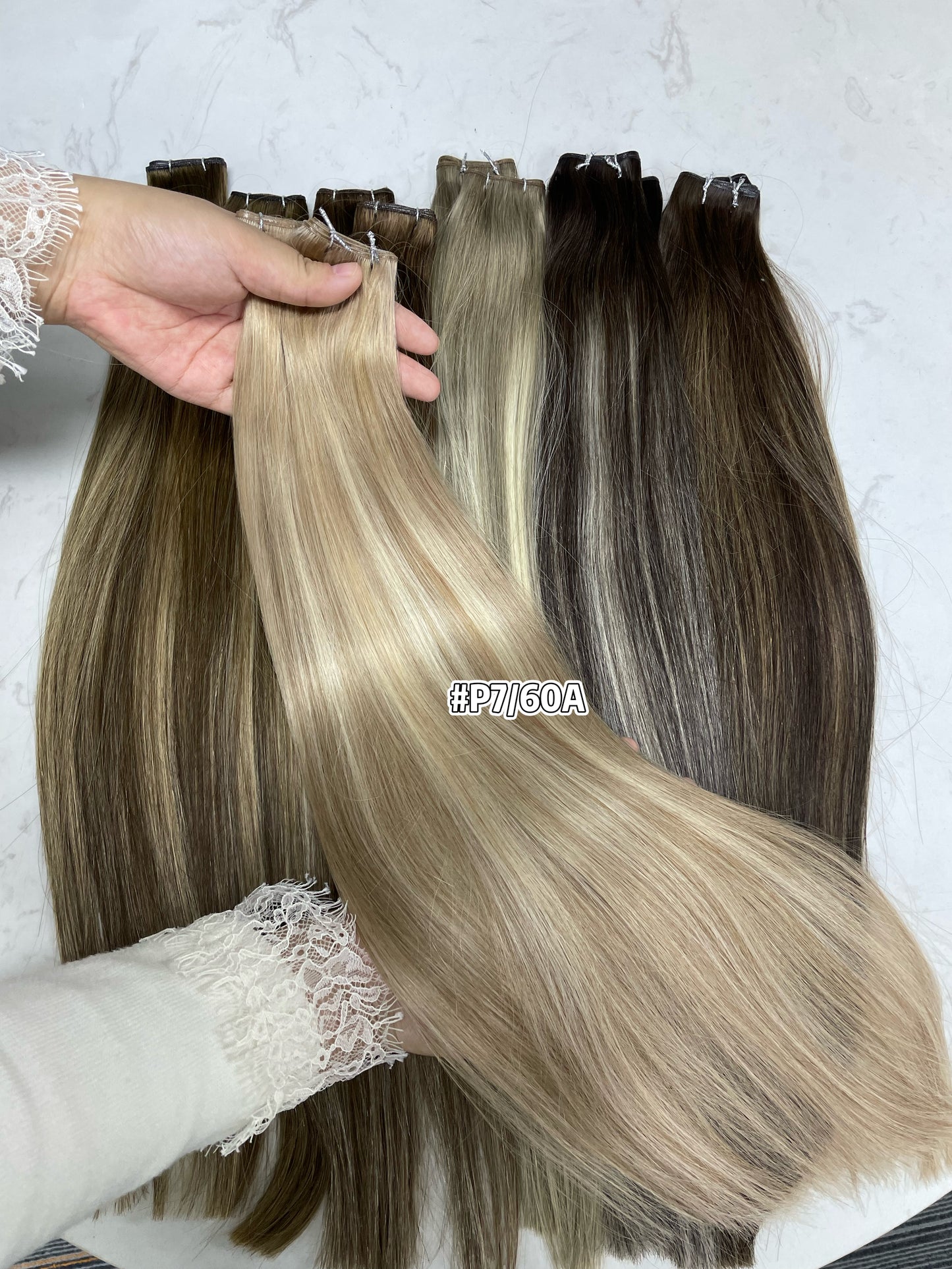 12A Balayage Highlight Hair Bundles and Clip ins #Straight