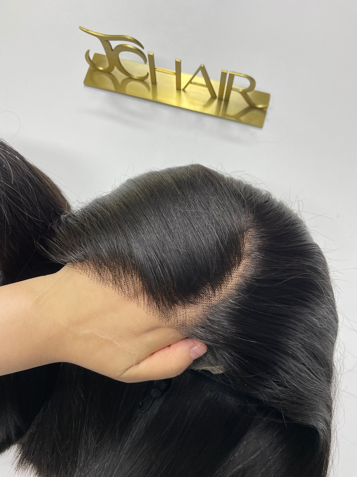 Raw Hair BONE STRAIGHT 5X5 Bob Wig #1B
