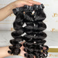 top raw cambodian hair bundle  #1B loose curly
