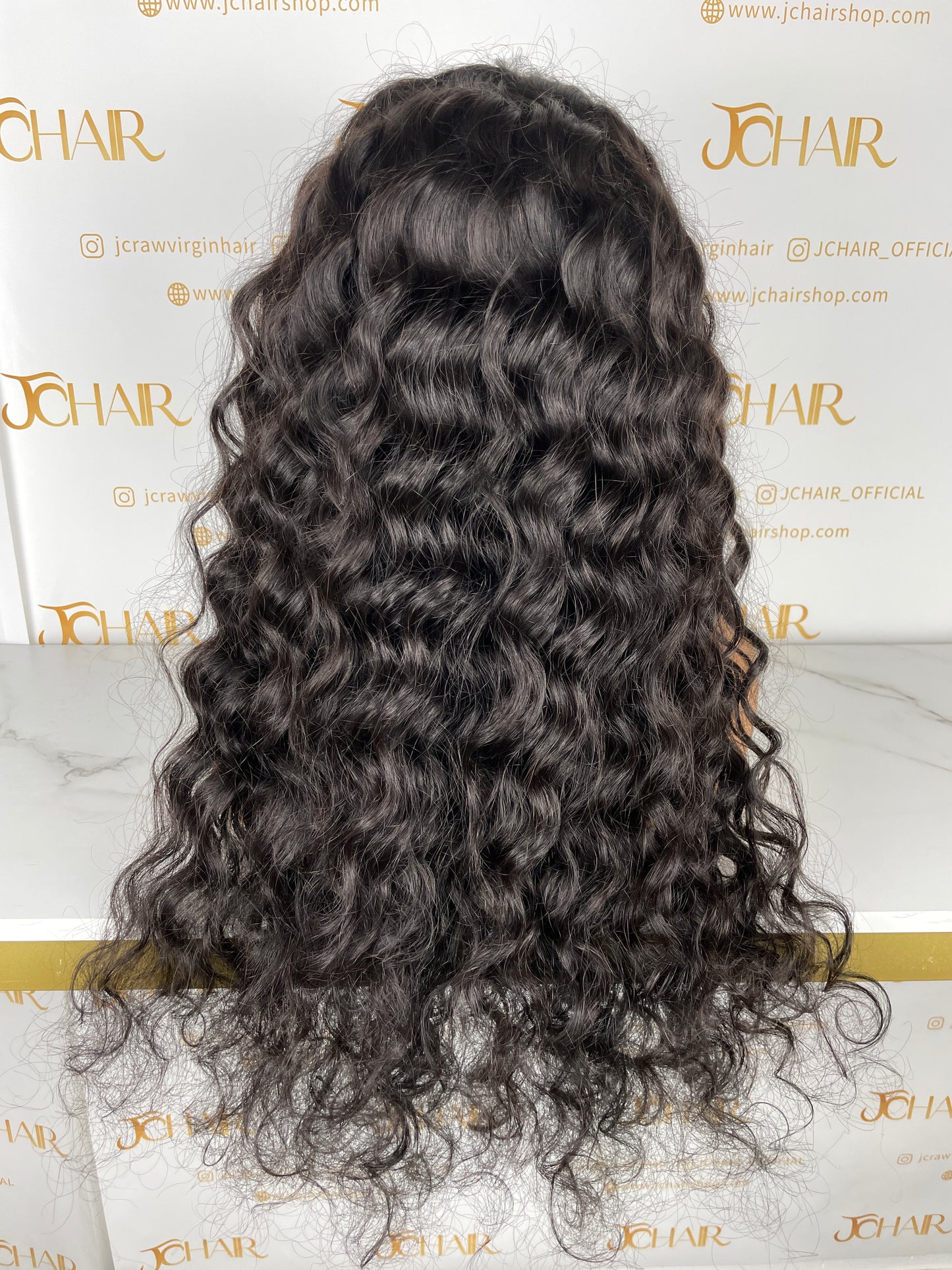 Top Burmese Virgin Hair 4x4 5x5 6X6 7X7 HD Closure Wig - Loose Curly #1B