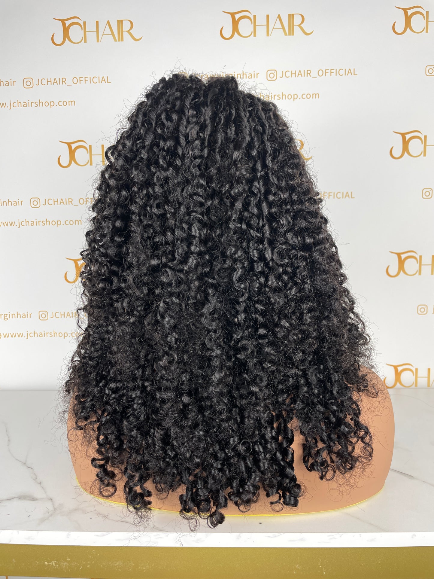 Top Burmese Virgin Hair 4x4 5x5 6X6 7X7 HD Closure Wig - Pixie Curly #1B