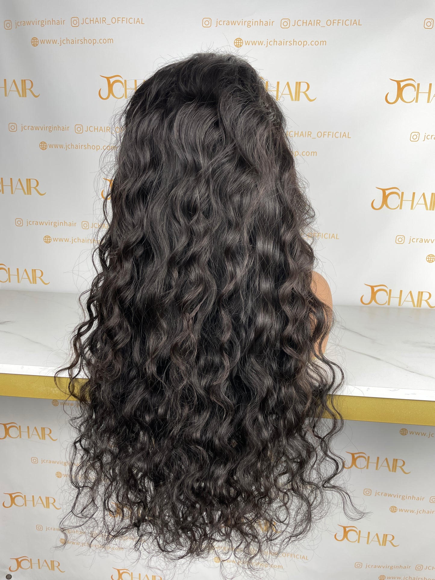 Top Burmese Virgin Hair 4x4 5x5 6X6 7X7 HD Closure Wig - Indian Wave #1B