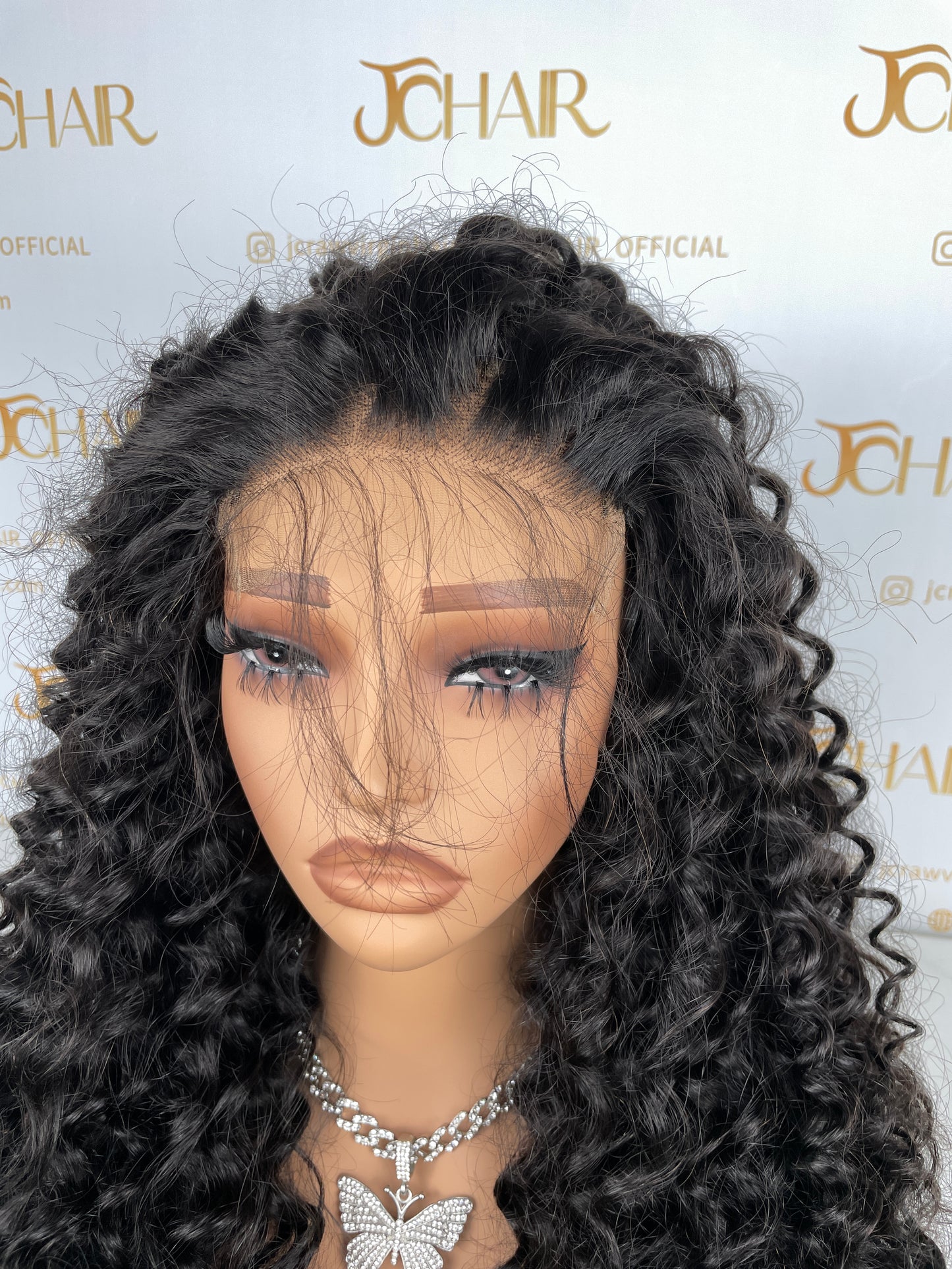 Top Burmese Virgin Hair 4x4 5x5 6X6 7X7 HD Closure Wig  - Deep Wave #1B