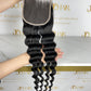 Top Virgin Loose deep HD / Transparent Lace Closure #1B