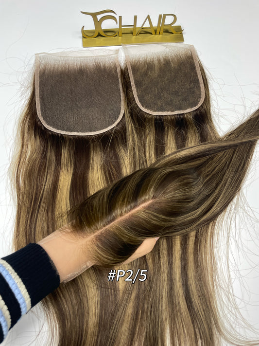 Raw Hair Blended Highlighted HD Lace Closures & Frontals