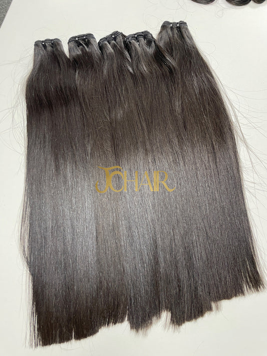 Raw Vietnamese Hair Double Drawn Bundle #1B - Bone Straight