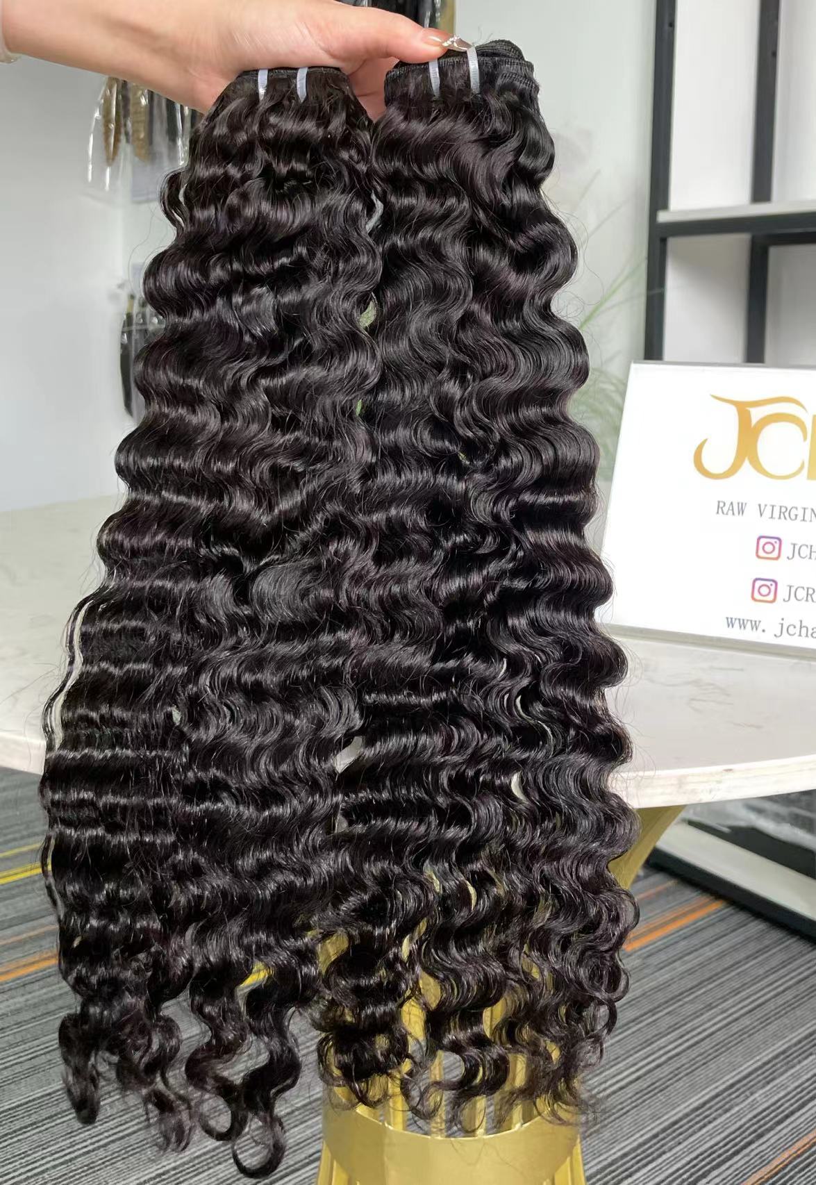 Top Burmese Virgin Hair Burmese Curly Bundle #1B
