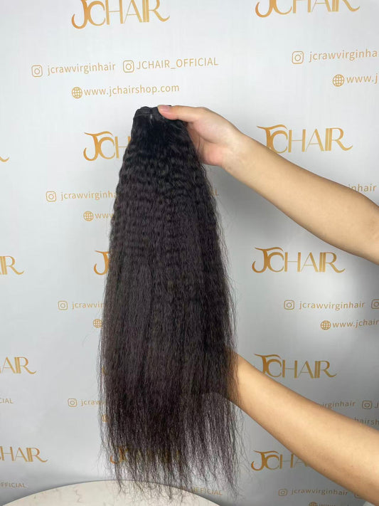 Raw Vietnamese Hair single drawn Bundle #1B - Kinky straight
