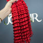 Bulk Hair Off the Track #Red - Deep Wave