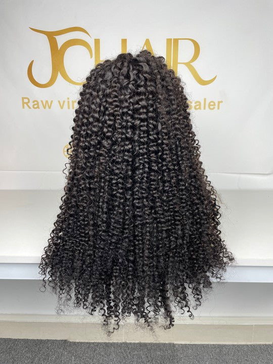 Mink Virgin Hair 4x4 5x5 HD Closure Wig  - Jerry Curly #1B