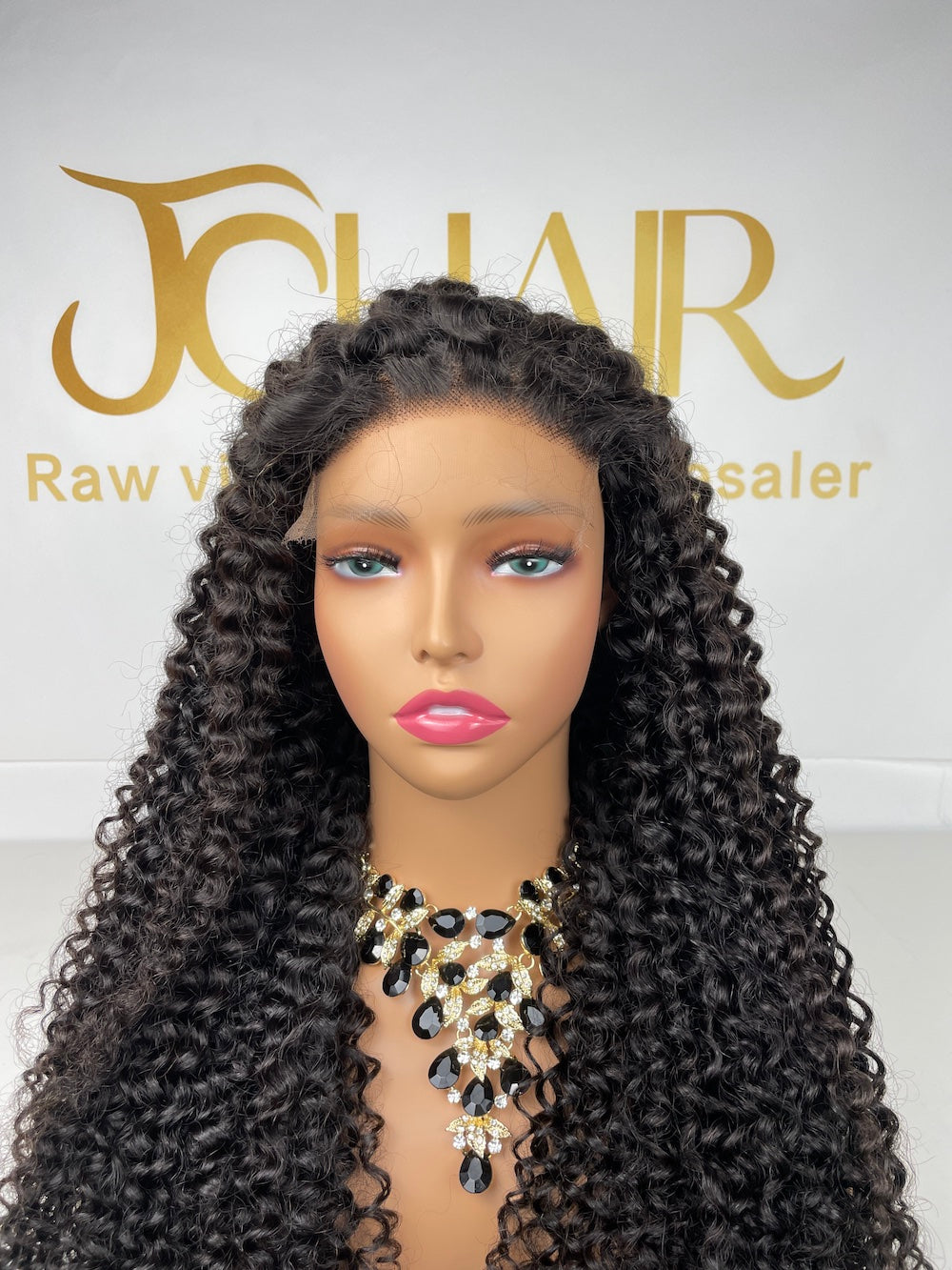 Mink Virgin Hair 4x4 5x5 HD Closure Wig  - Jerry Curly #1B