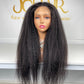 Mink Virgin Hair 4x4 5x5 HD Closure Wig  - Kinky Straight #1B