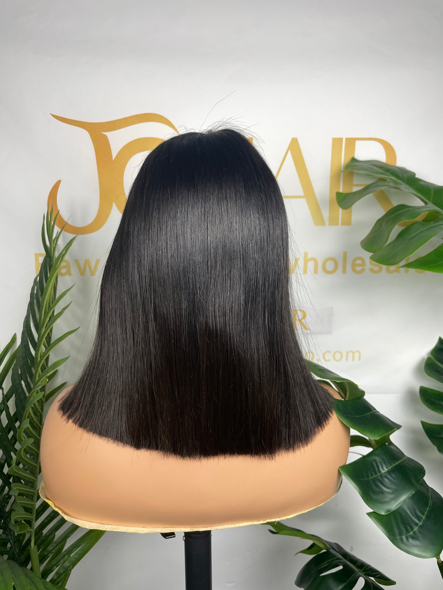 SDD Blunt Cut 2x6 Swiss Brown Lace Bob Wig #1B 180%