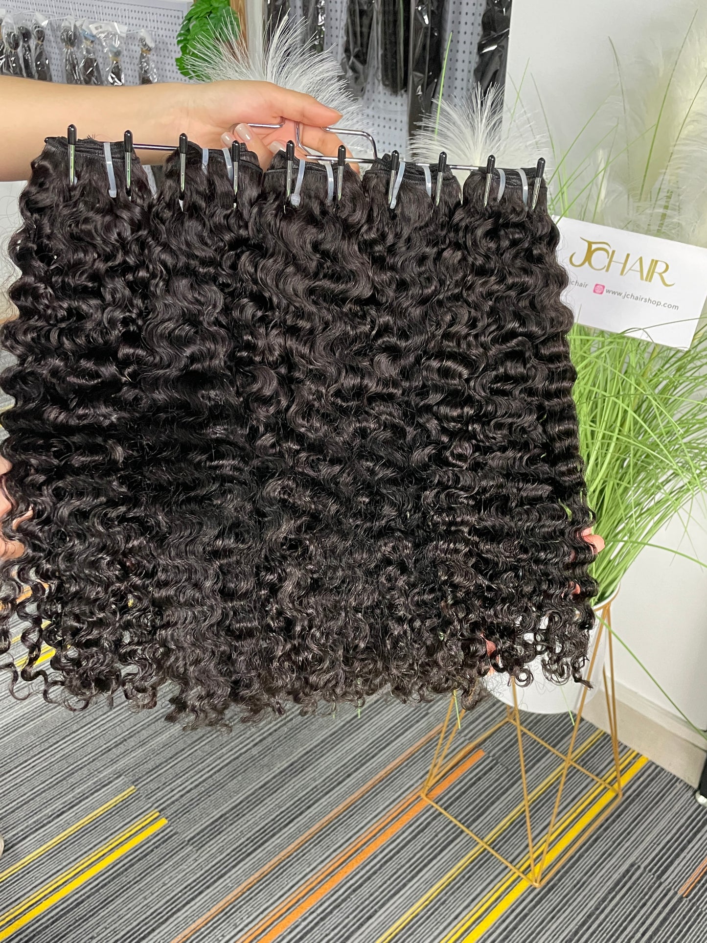 Top Burmese Virgin Hair Burmese Curly Bundle #1B