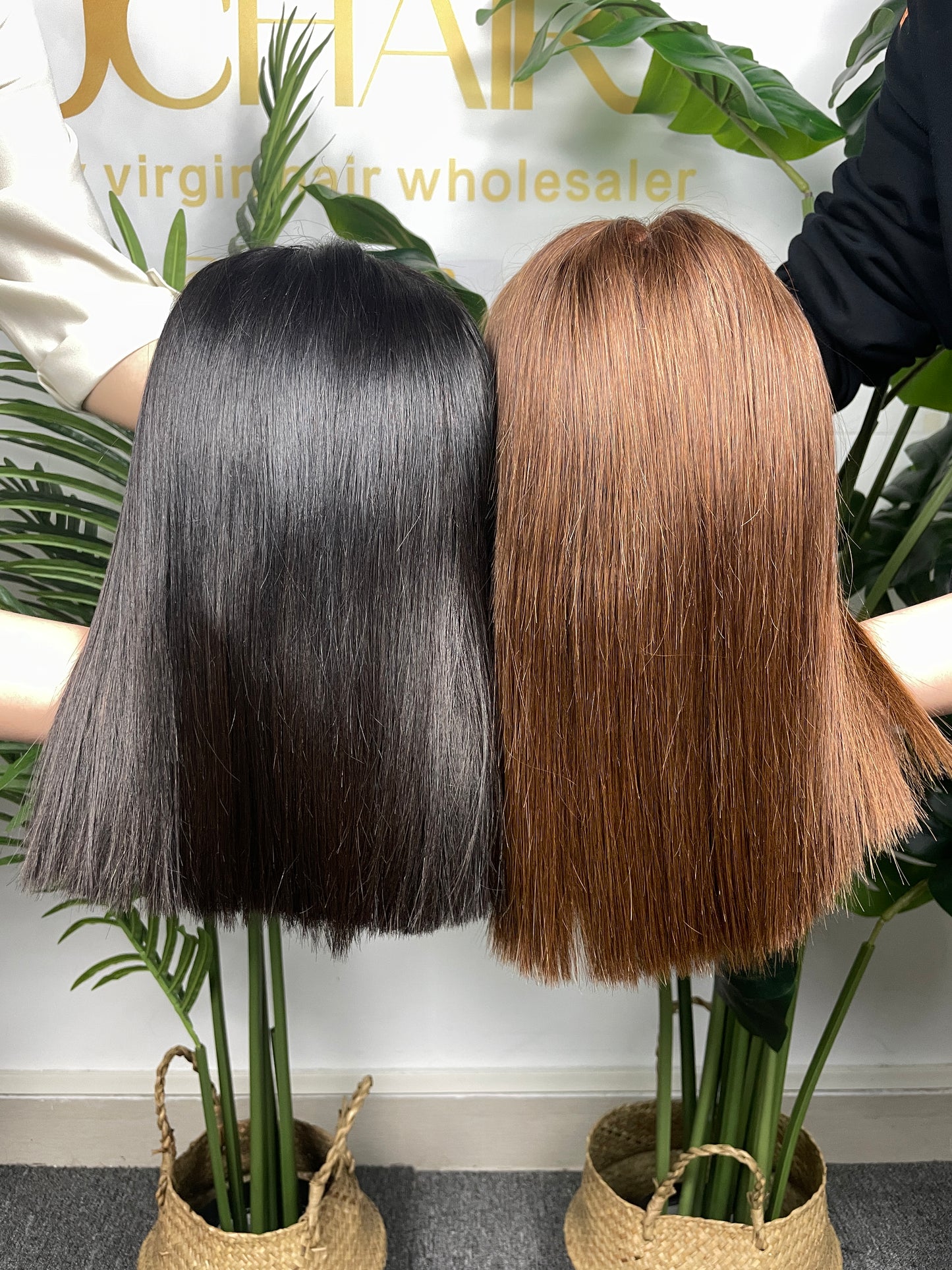 SDD Blunt Cut 2x6 Swiss Brown Lace Bob Wig #1B 180%