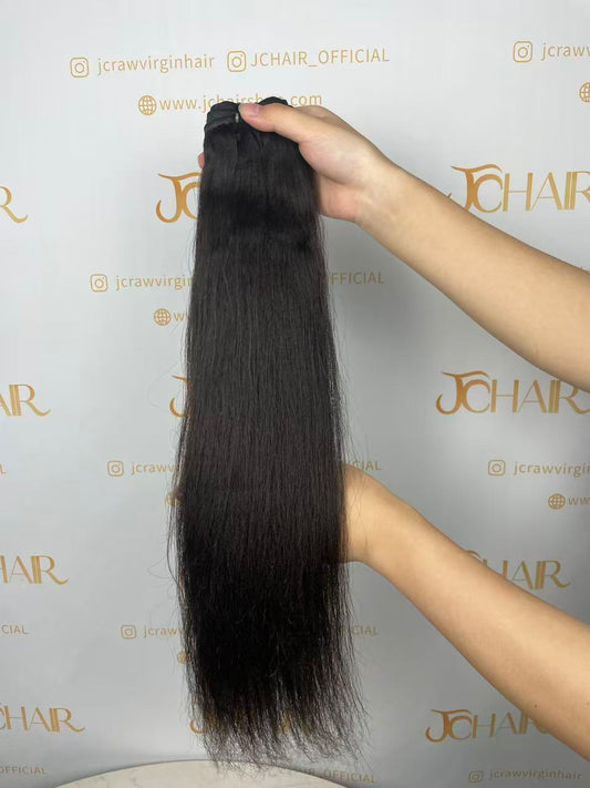 Raw Vietnamese Hair single drawn Bundle #1B - Yaki straight