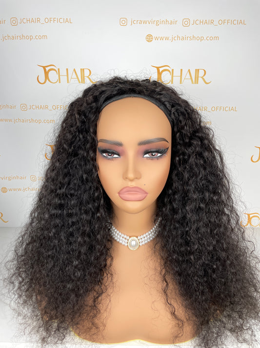 Half Wig #1B Burmese Curly