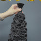 Double Drawn Bulk Hair #1B Indian Curly