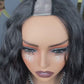 U-part Wig 180% 210%Density - indian wavy #1B