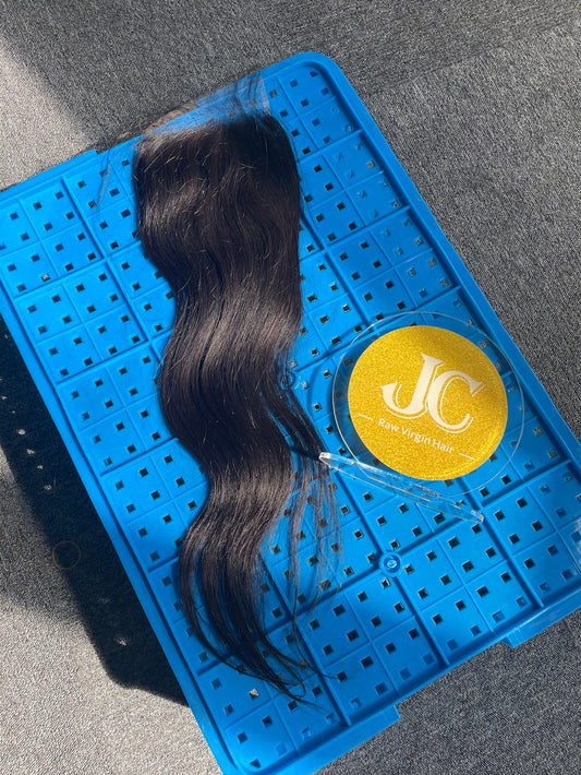 Top Virgin Straight HD / Transparent Lace Closure #1B