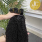 Kinky Curly Seamless Clip in Hair Extention #1B