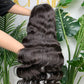 Top Virgin Hair 13*4 13*6 Body Wave #1B Transparent Lace Pre-made Wig 150%