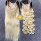 #1B/613 Straight Brazilian Hair 13X4 Transparent Lace Wig 180%