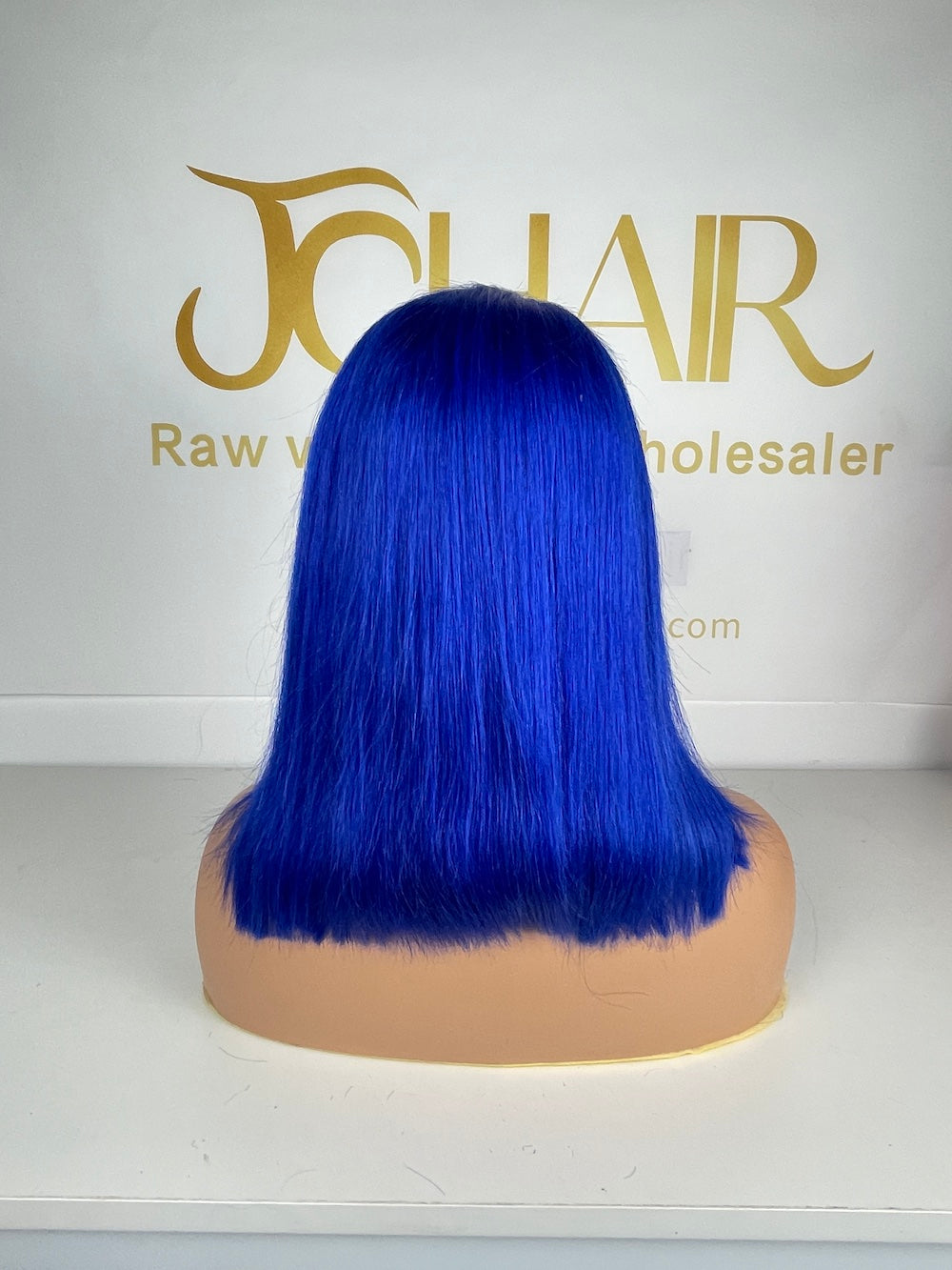 13*4 Full Frontal Transparent Lace Bob Colored Wig Straight 180% - Blue