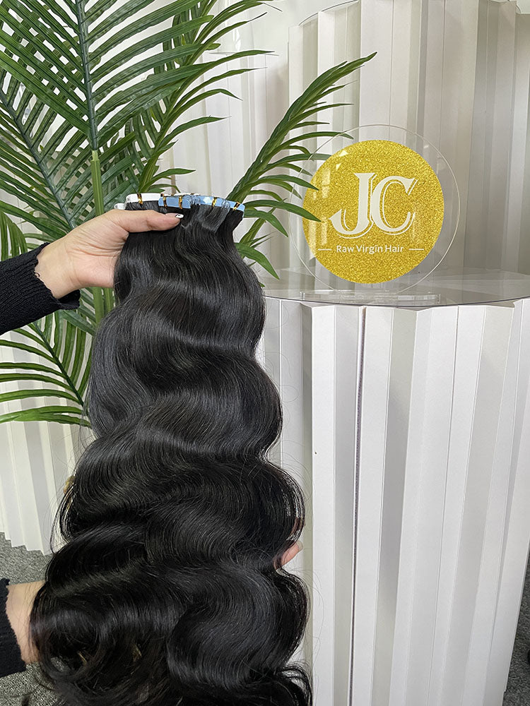 Body Wave Tape in Hair Extention #1B