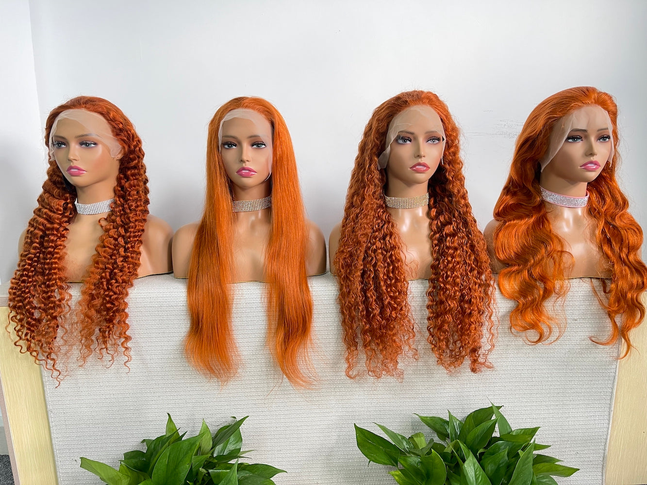 #350 Ginger Straight Brazilian Hair 13X4 Transparent Lace Wig 180%