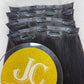 Yaki Straight Seamless Clip in Hair Extention #1B