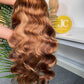 #4/27 Highlight Body Wave Brazilian Hair 13X4 Transparent Lace Wig 180%