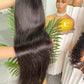 Top Virgin Hair 13*4 13*6 Straight #1B Transparent Lace Pre-made Wig 150%