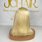 13*4 Full Frontal Transparent Lace Bob Colored Wig Straight 180% - #613